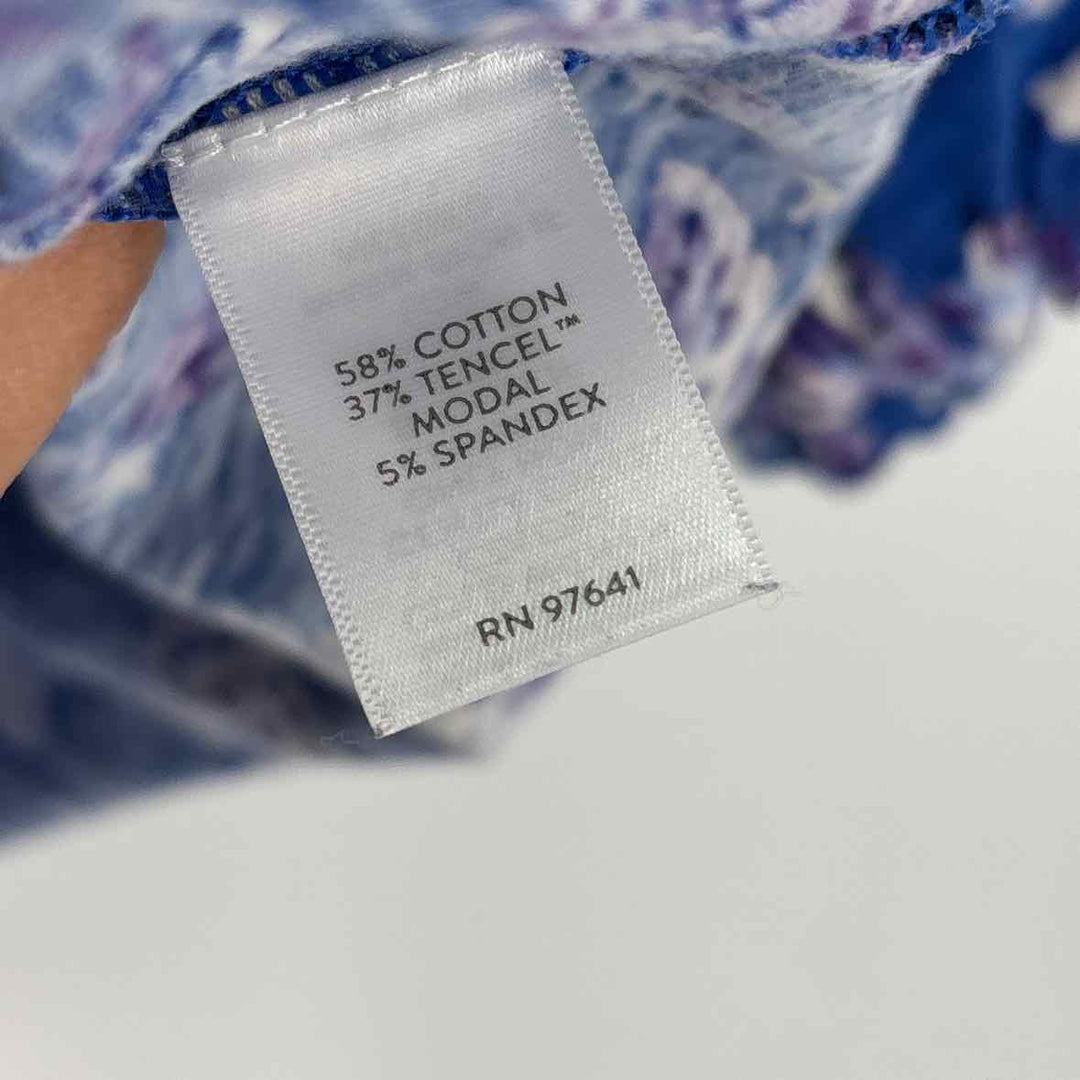 Size 2X J JILL Blue Print Shirt