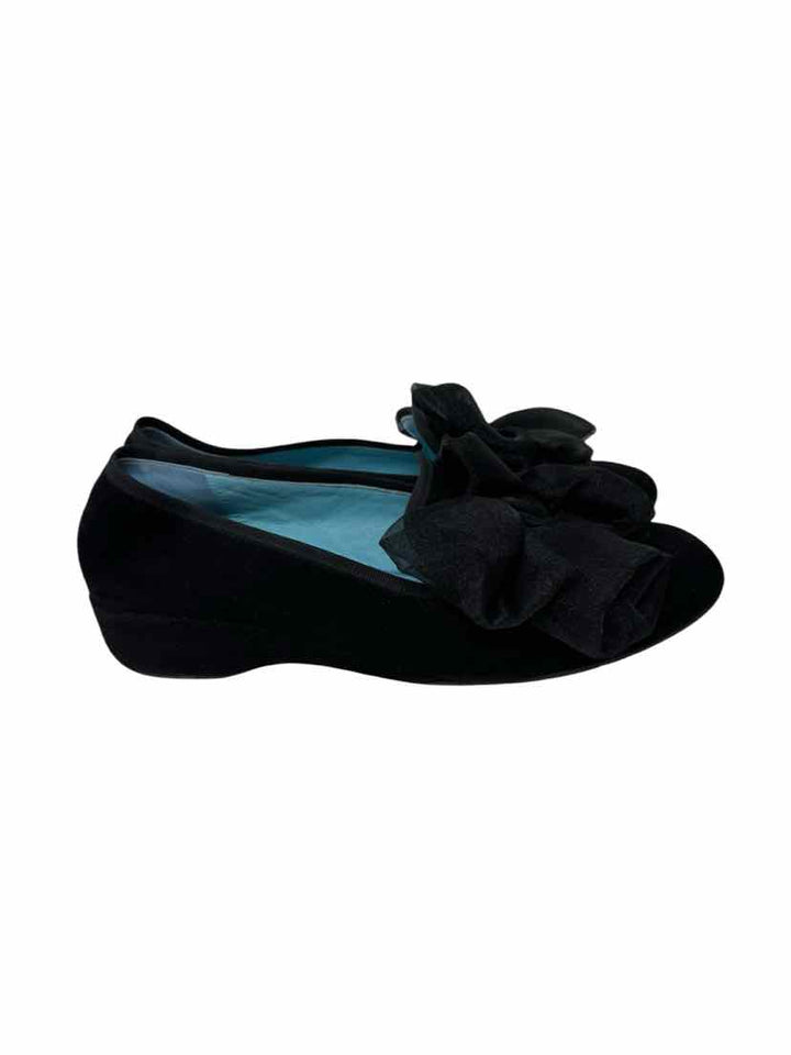 Shoe Size 40 Black Velvet Flats