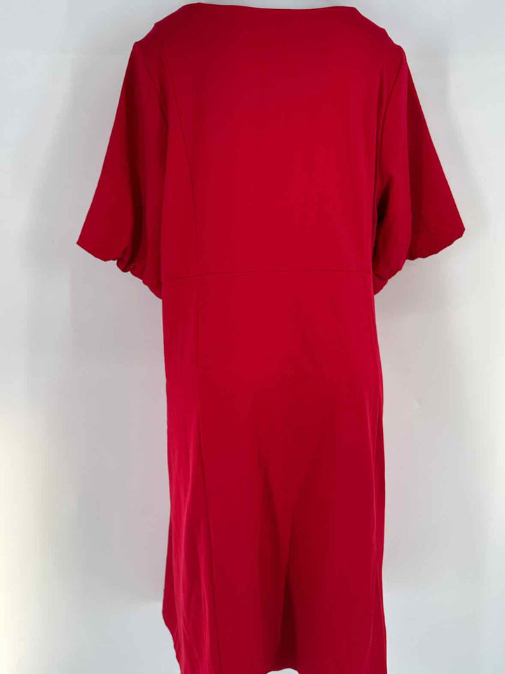 Size 2X J JILL Red Cotton Dress