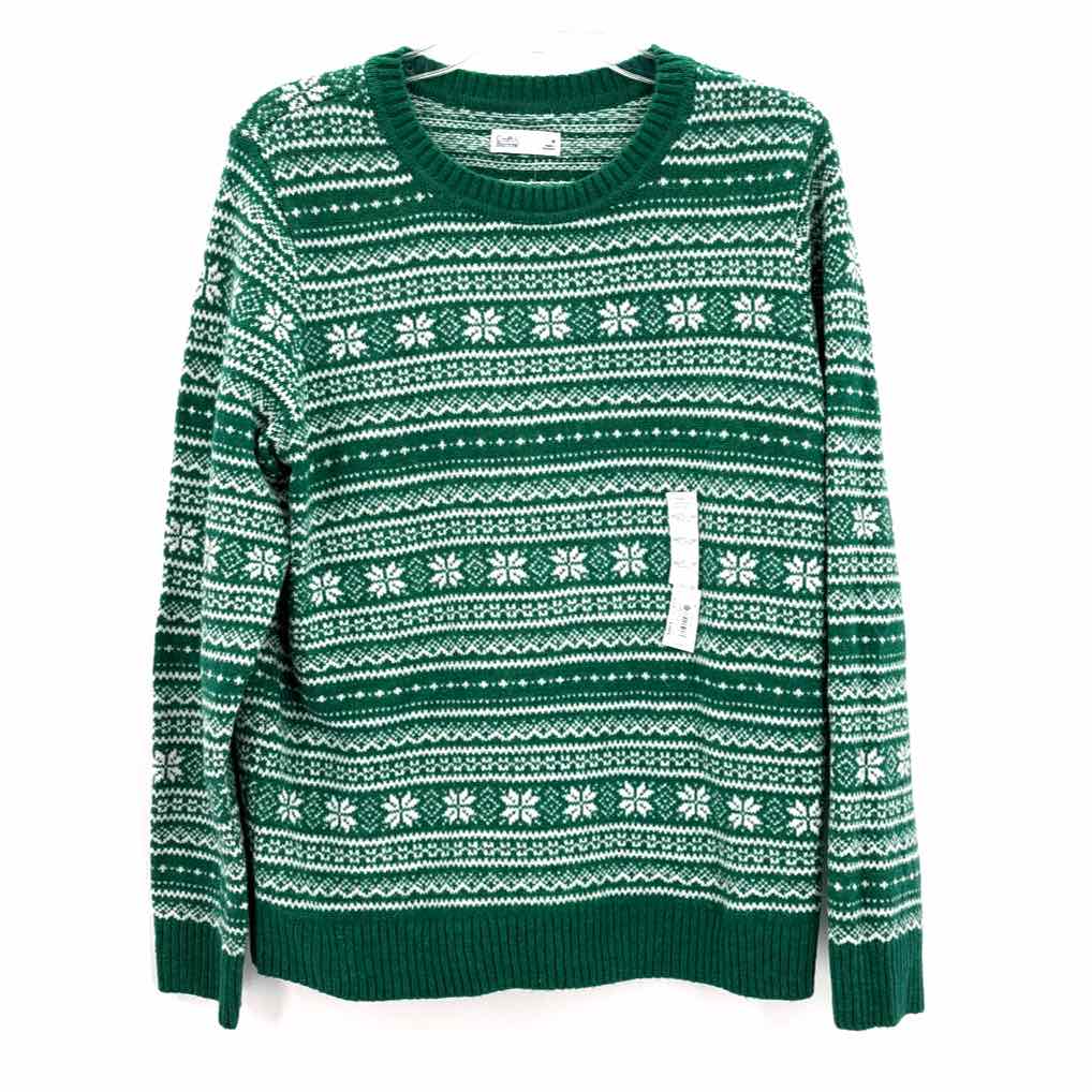 Size M Croft & Barrow Green Knit Sweater