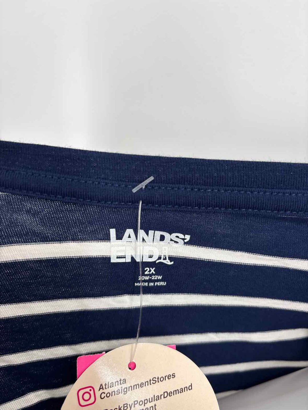 Size 2X LAND END Navy Shirt