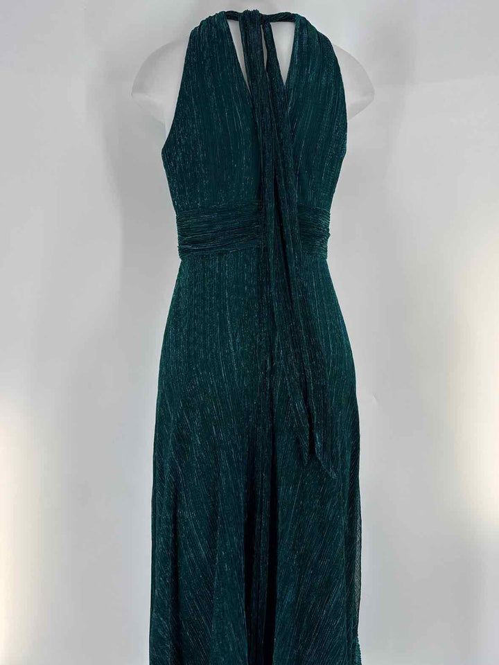 Size 2 BETSY ADAMS Green Print Dress