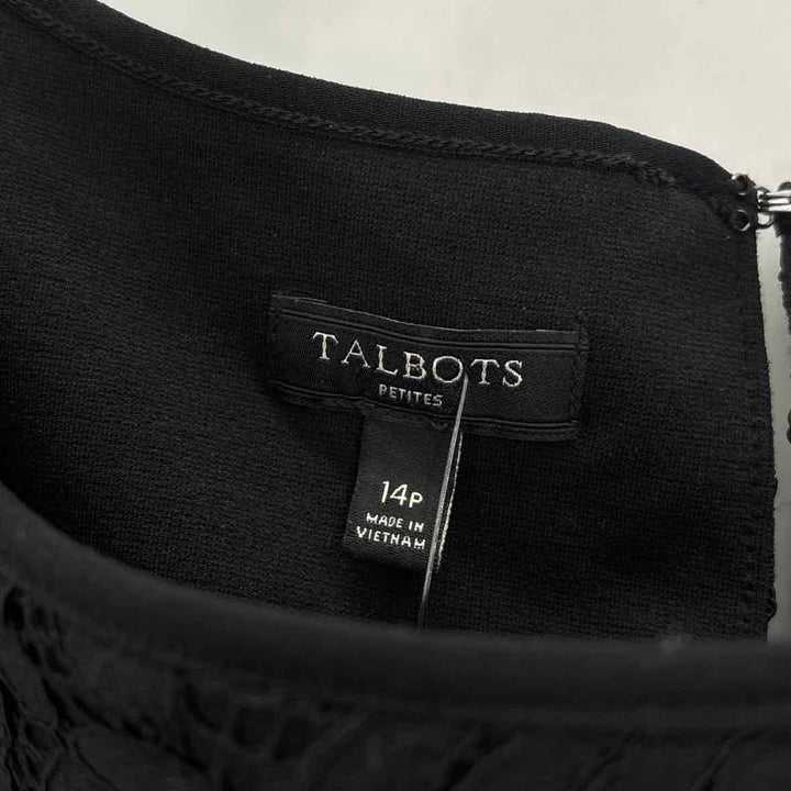 Size 14 Talbots Black Knit Dress