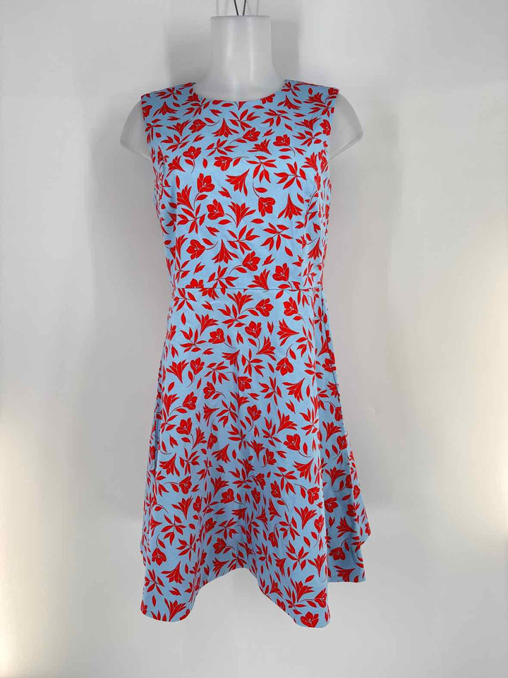 Size 8 DRAPER JAMES Blue Print Dress