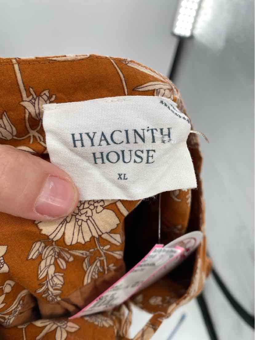 Size XL HYACINTH HOUSE Brown Print Shirt