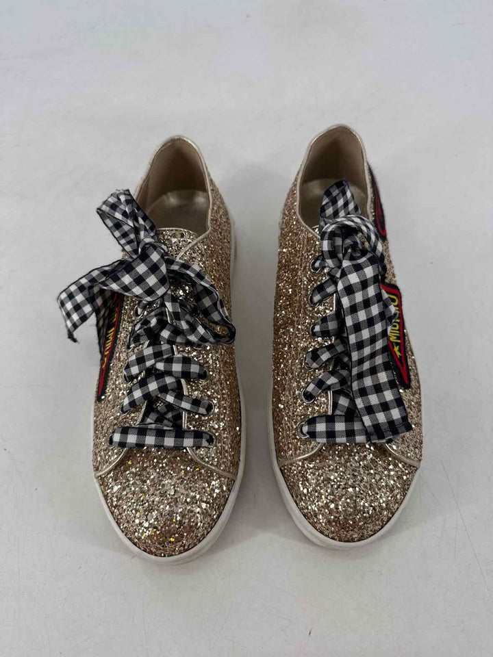 Shoe Size 38 MIU MIU Gold Sneakers
