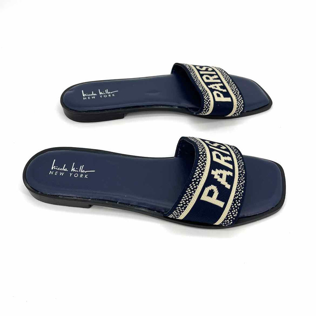 Shoe Size 10 NICOLE MILLER Navy Sandals