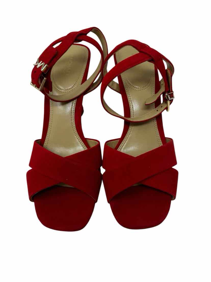 Shoe Size 10 Michael Kors Red Suede Pumps