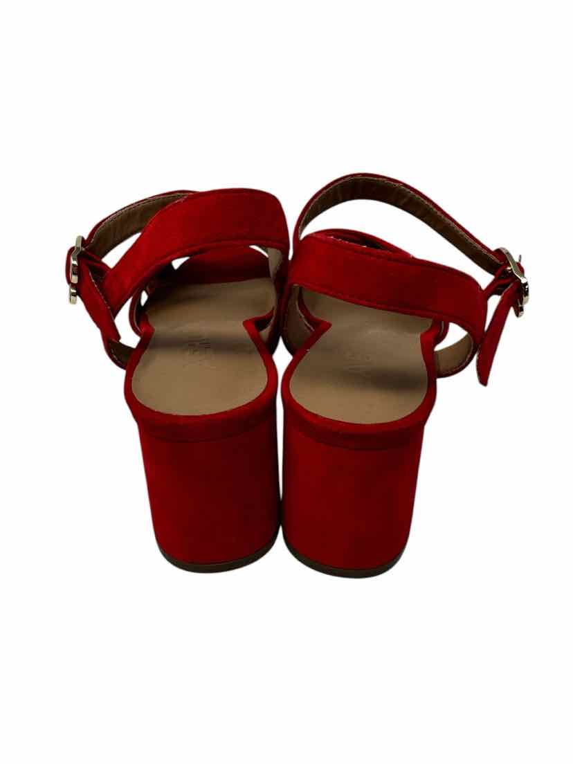 Shoe Size 6.5 AEROSOLES Red Suede Sandals