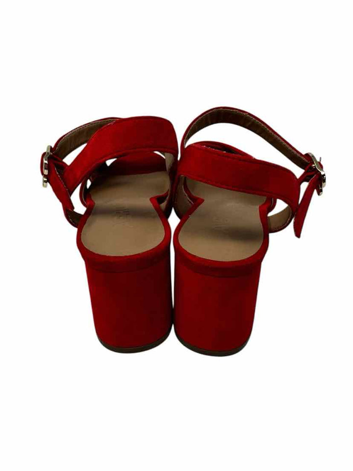 Shoe Size 6.5 AEROSOLES Red Suede Sandals