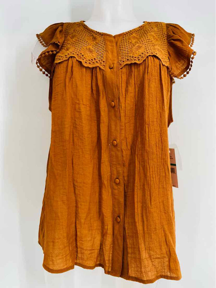 Size L NANETTE LEPORE Brown Shirt