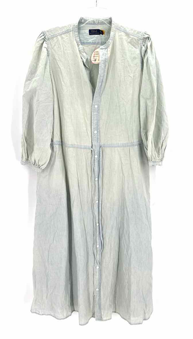 Size 10 RALPH LAUREN Light Blue Chambray Dress