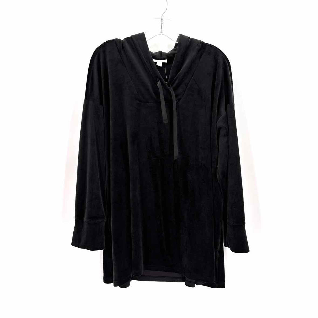 Size XL J JILL Black Velour Sweater