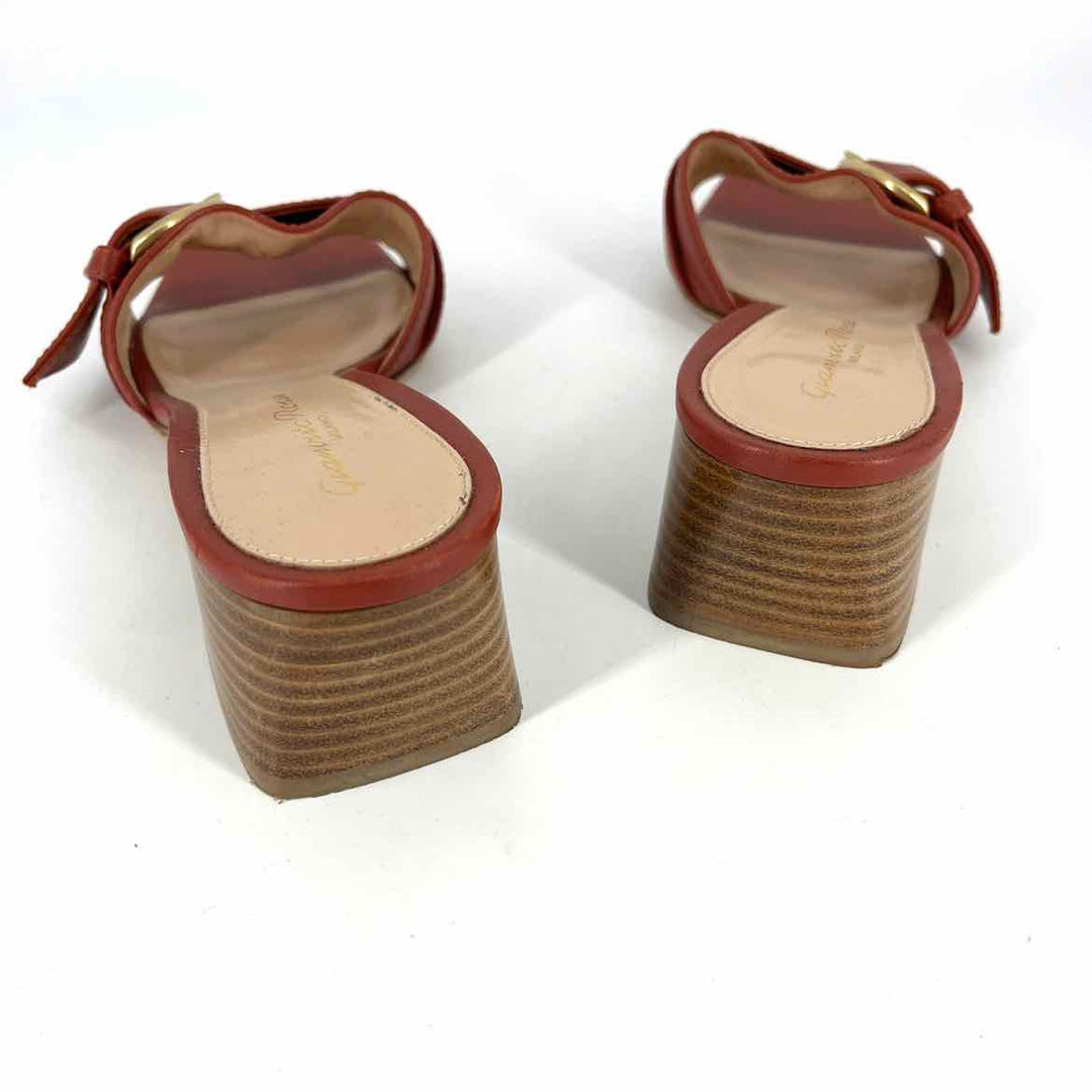 Shoe Size 5.5 GIANVITTO ROSSI Red Leather Sandals