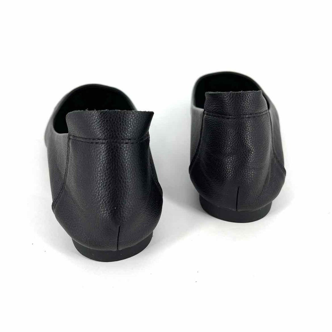 Shoe Size 9.5 Black Faux Leather Flats