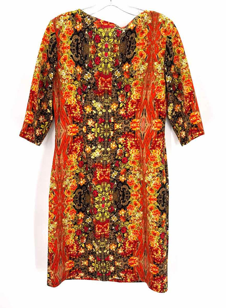 Size 10 ORANGE PRINT Dress
