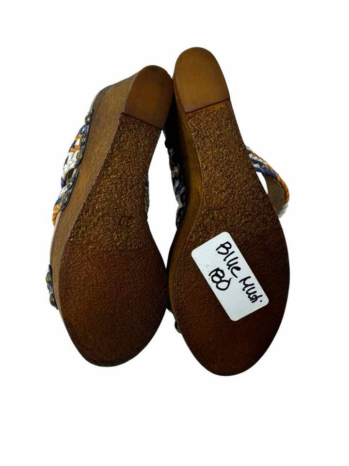 Shoe Size 8 Blue Leather Sandals