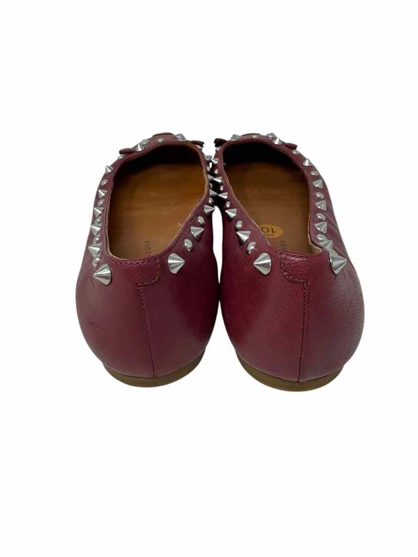 Shoe Size 10 MARC BY MARC JACOBS Burgundy Leather Flats