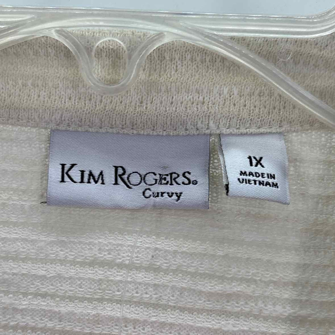 Size 1X KIM ROGERS Ivory Jacket