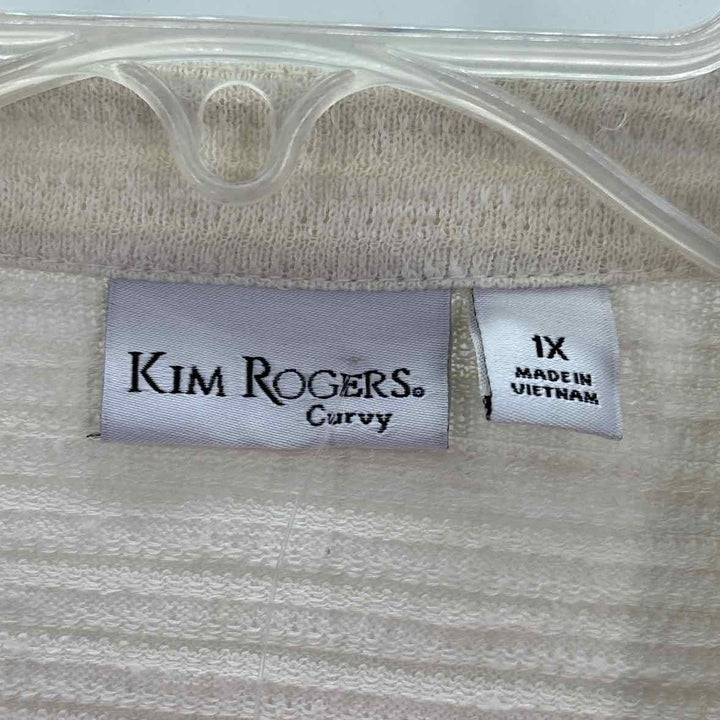 Size 1X KIM ROGERS Ivory Jacket