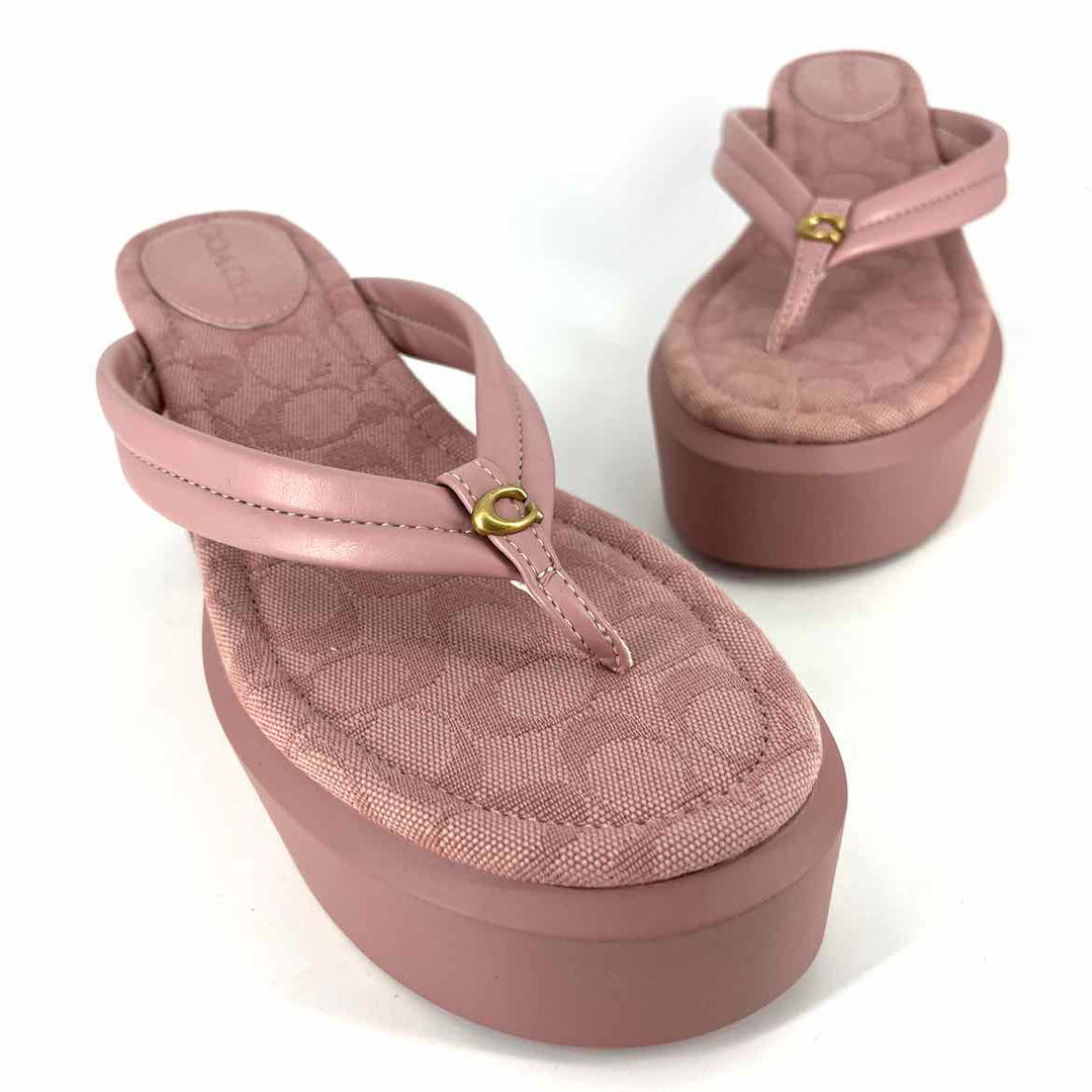 Shoe Size 11 Coach Mauve Canvas Sandals