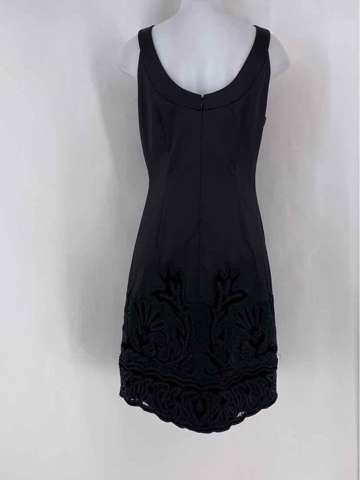 Size 12 Badgley Mischka Black Velour Dress