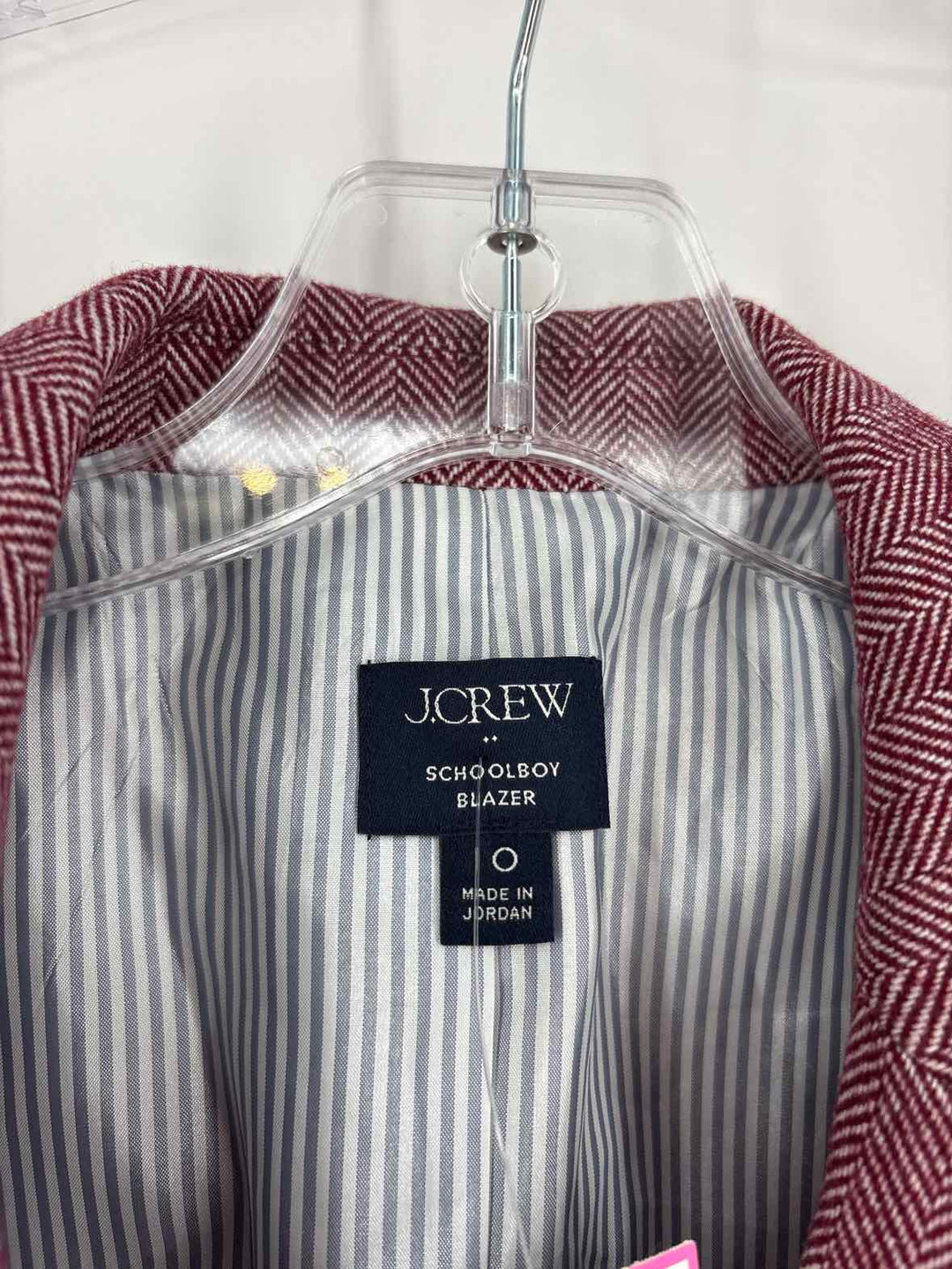 Size 10 J Crew Burgundy Wool Blazer