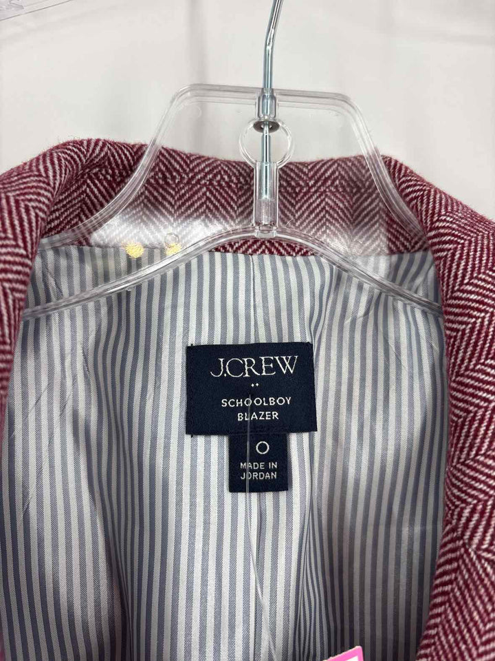 Size 10 J Crew Burgundy Wool Blazer