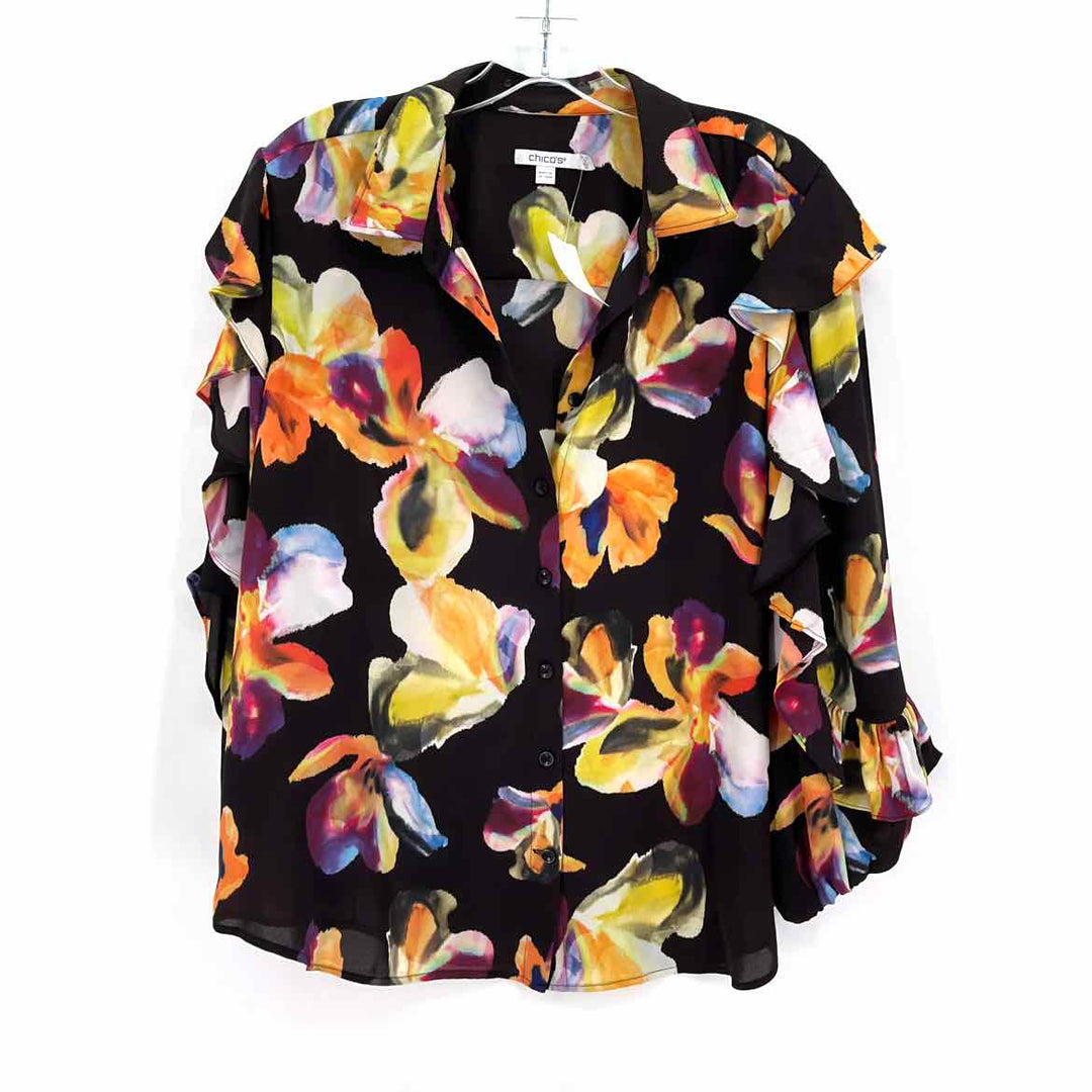 Size L Chico's Black Shirt