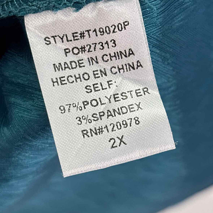 Size 20 ENTRO Teal Sateen Shirt
