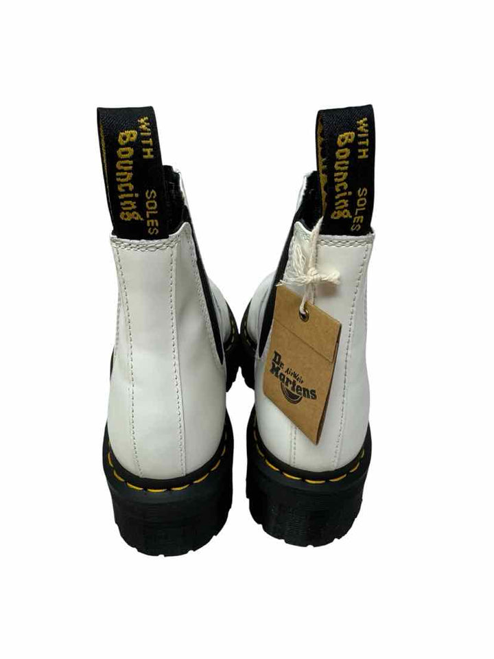 Shoe Size 39 DOC MARTENS White Leather Boots