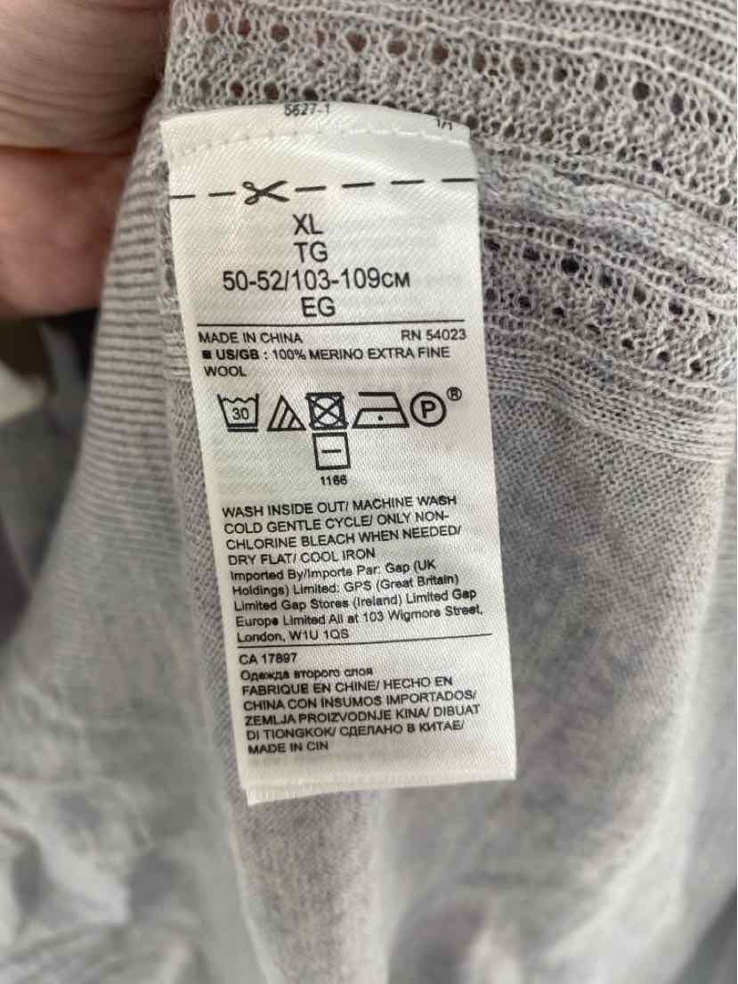 Size XL Banana Republic Gray Wool Sweater