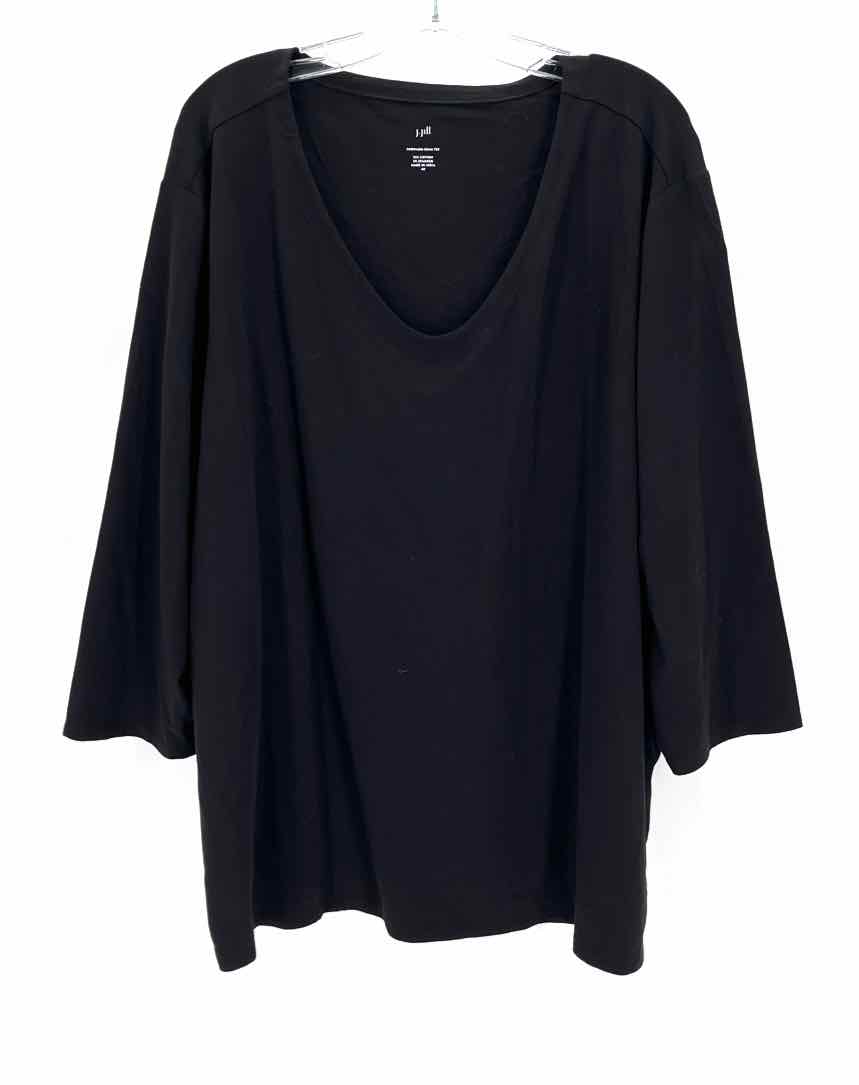 Size 2X J JILL Black Cotton Shirt