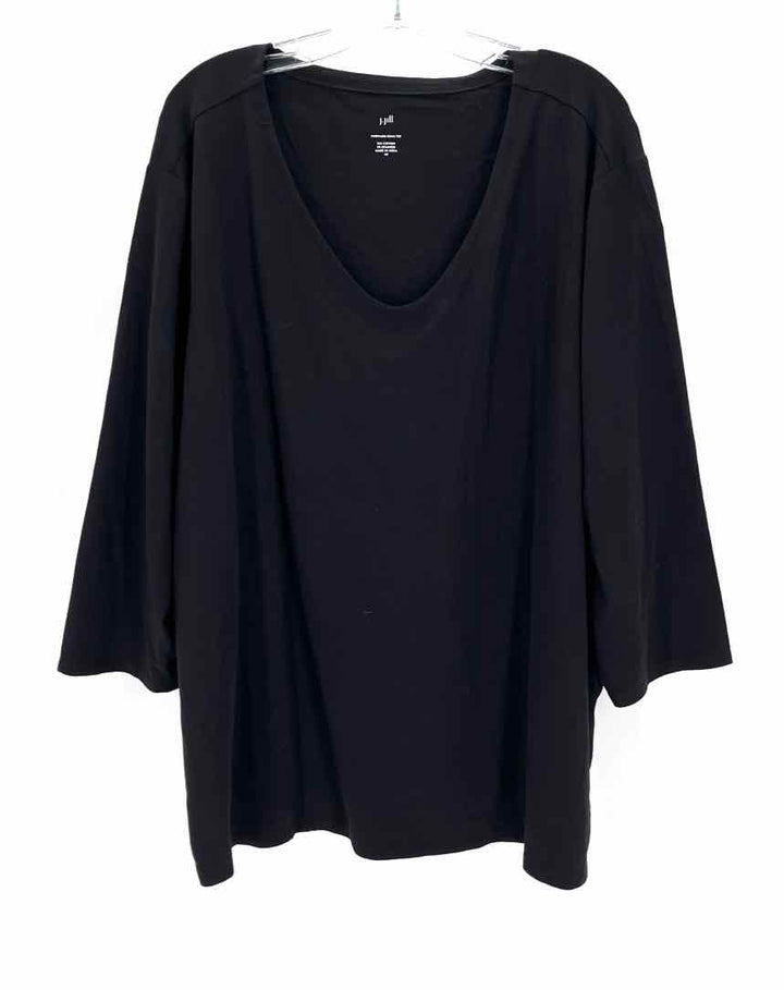 Size 2X J JILL Black Cotton Shirt