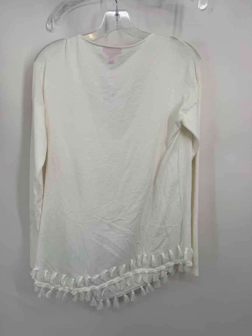 Size L Lilly Pulitzer White Cotton Sweater