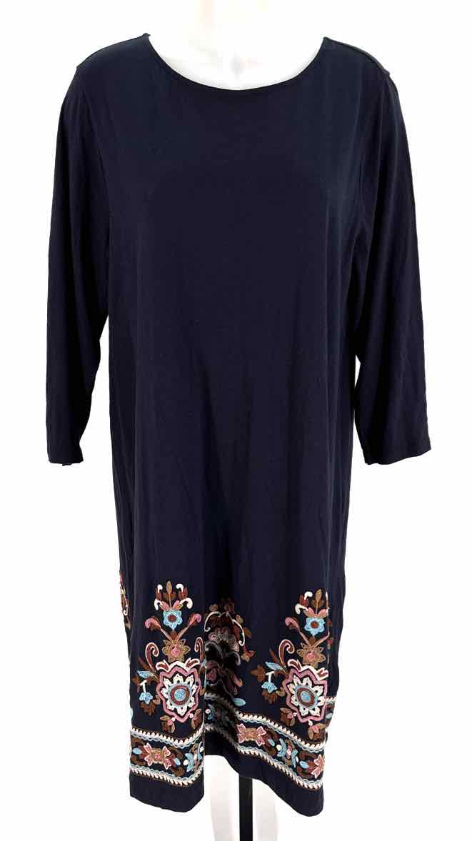 Size L J JILL Navy Dress