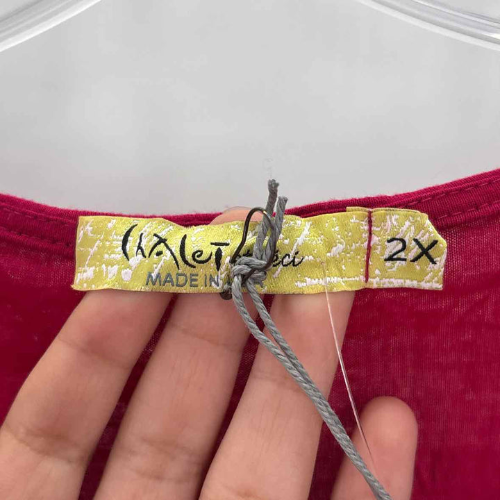 Size 2X Hot Pink Knit Dress