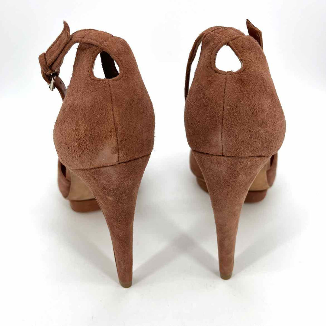 Shoe Size 10 REBECCA MINKOFF Camel Suede Heels