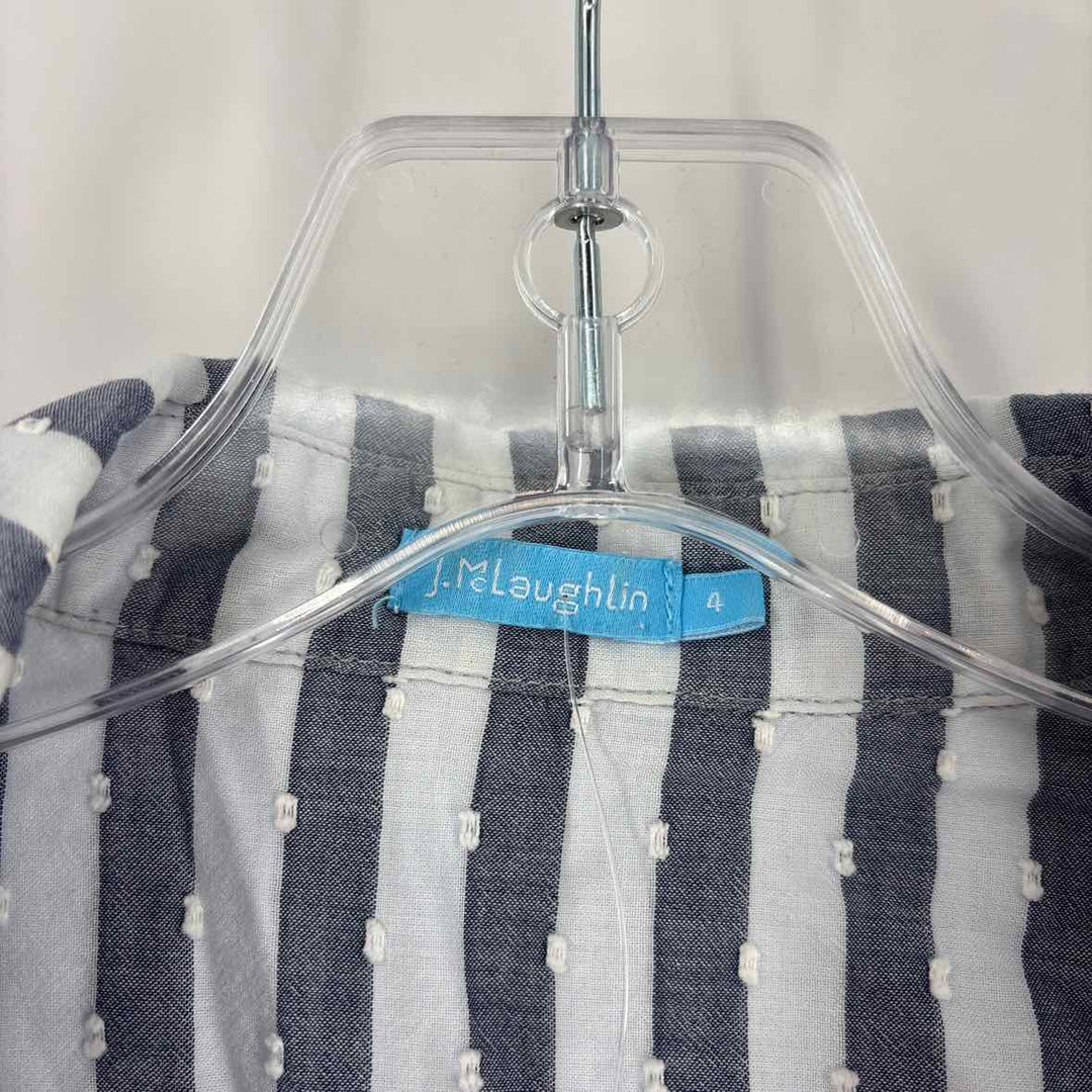 Size 4 J MCLAUGHLIN Blue Print Shirt