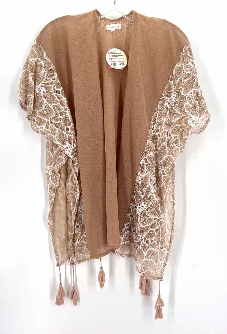 Size S EVERLEIGH Tan Lace Jacket