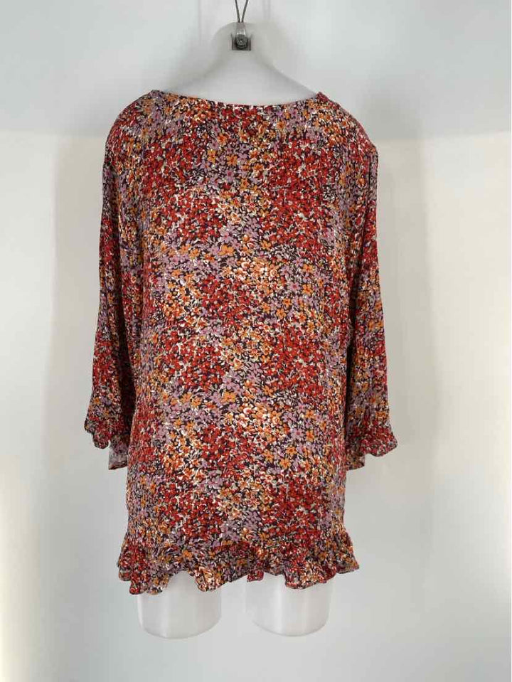 Size 2X CYNTHIA ROWLEY Multi-Color Shirt