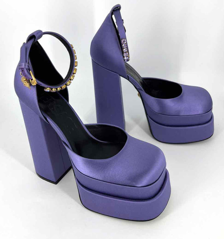 Shoe Size 39.5 Versace Purple Luxury - Pumps