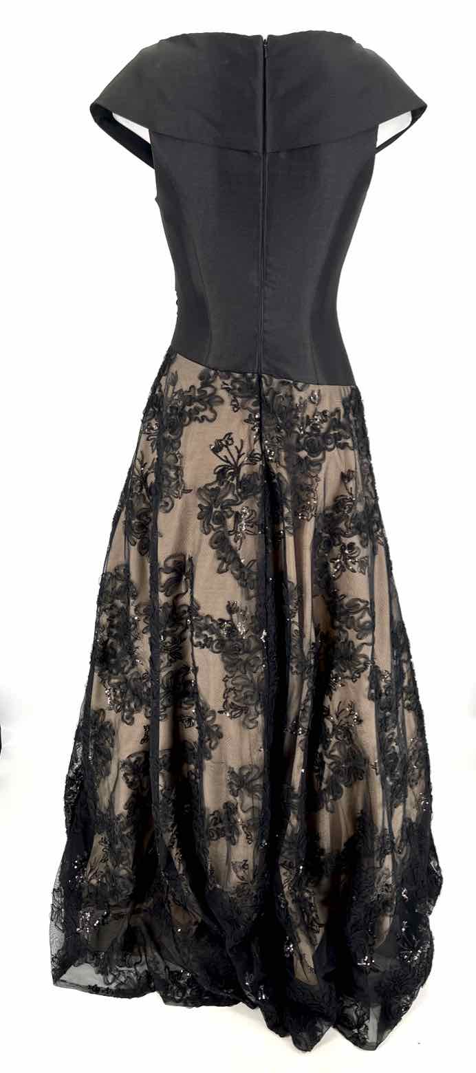 Size 4 JOVANI Multi-Color Satin Lace Dress