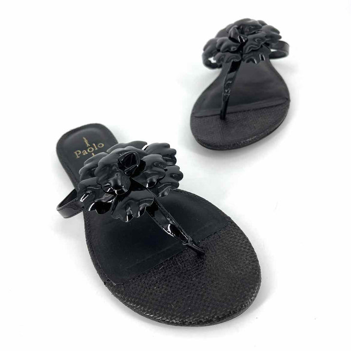Shoe Size 7.5 PAOLO Black Sandals