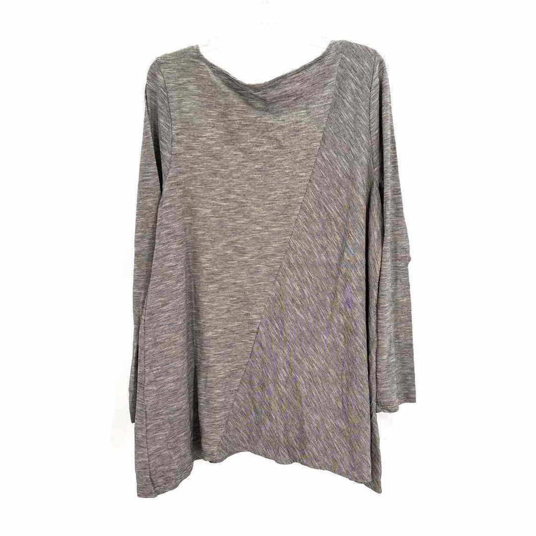 Size L J JILL Gray Cotton Shirt