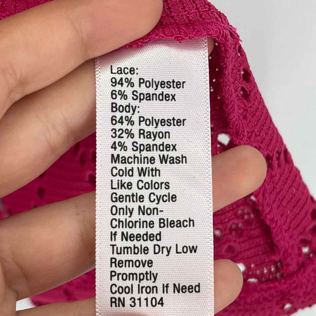 Size S KIM ROGERS Hot Pink Knit Shirt