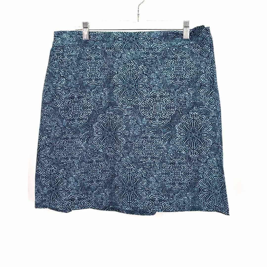 Size L Blue Print Skirt