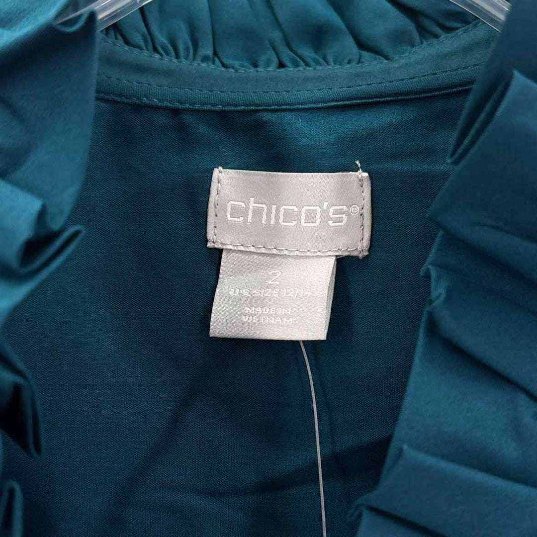Size 12 Chico's Teal Shirt