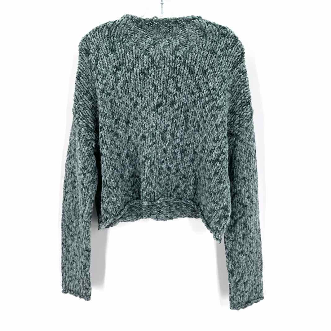 Size M FREE PEOPLE Green Knit Sweater