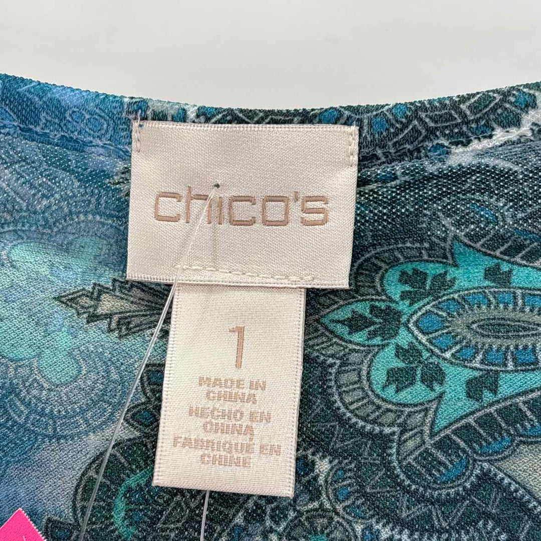 Size M Chico's Blue Mesh Shirt